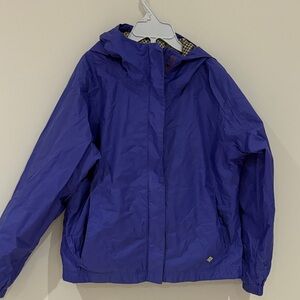 Columbia Kids Purple Hooded Rain Jacket